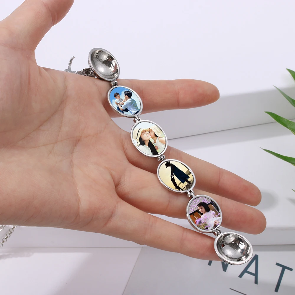 Новый дизайн волшебное ожерелье с подвеской 4 фотографиями плавающий медальон