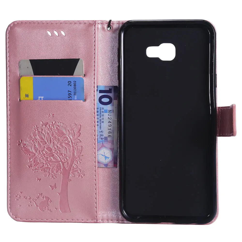 3D чехол для SAMSUNG Галактики J4 + плюс 2018 из искусственной кожи чехлы SM J415FN/DS J4Plus ТПУ С