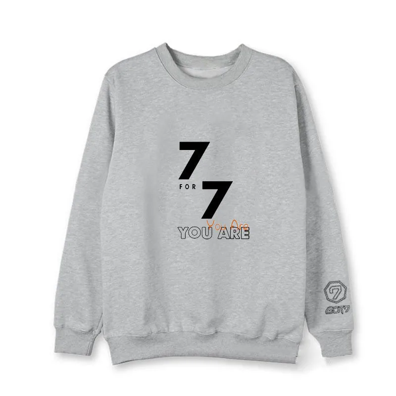 Толстовка с капюшоном Kpop GOT7 7FOR7 You Are альбом повседневные свободные толстовки в