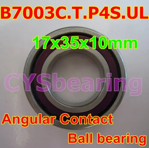 Высокоточный радиально-упорный шарикоподшипник B7003C.T.P4S.UL 7003CTYNSULP4 17x35x10 мм 17 класса