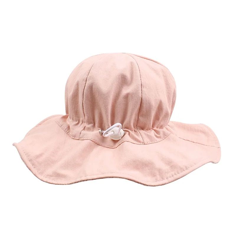 Детская шляпа-ведро из хлопка с широкими полями регулируемая шляпа от солнца для