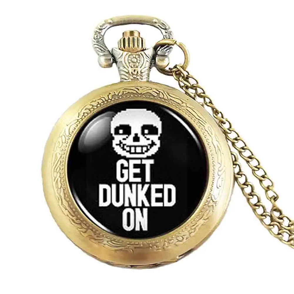 Мужские карманные часы Undertale Sans Get Dunked On Game Gamer подвеска из бронзовой стали