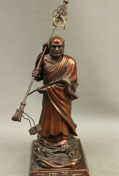 Оптовая продажа фабрики 11 &quotНародная китайская бронза буддизм Arhat Dharma Bodhidharma Il Wi