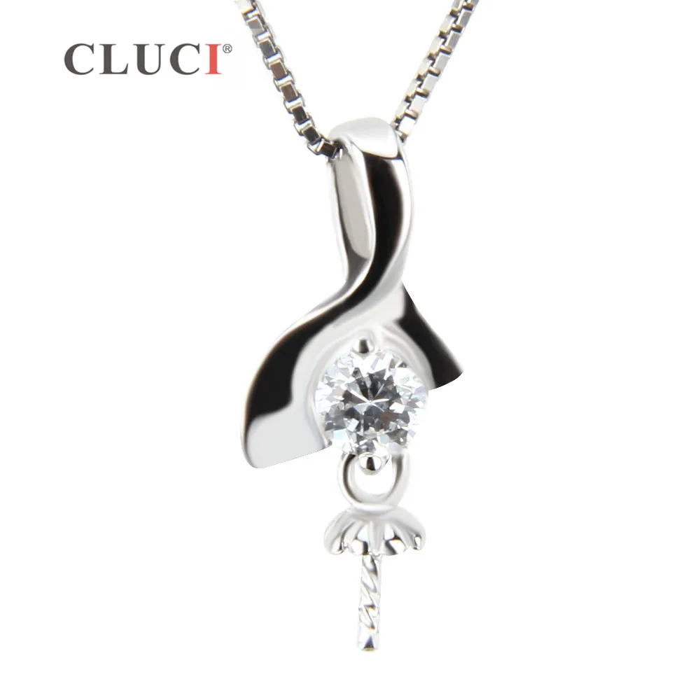 CLUCI S925 подвеска с геометрическим жемчугом Серебряные Подвески для изготовления