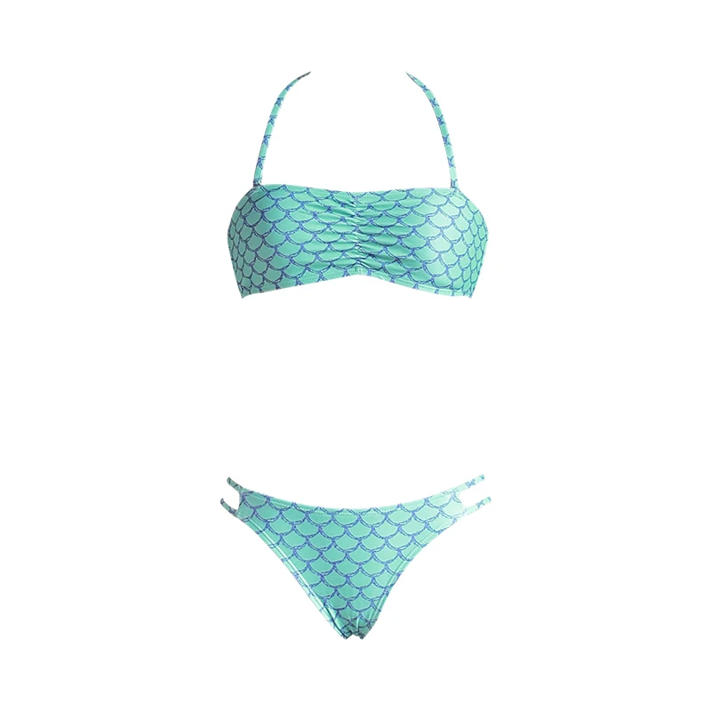 Mermaid Swimsuit Bikini Set Girl Tail Ms. Princess 3 Piece Beach Swimwear Vacation |