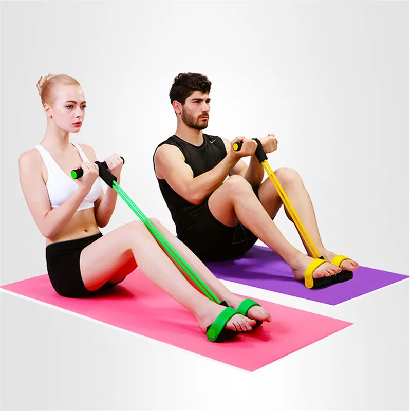 

Resistance Band Elastic Pedal Leg Exerciser Yoga Pull rope belt strap Sit-up Bodybuilding for Pilates Workout fitness equipment