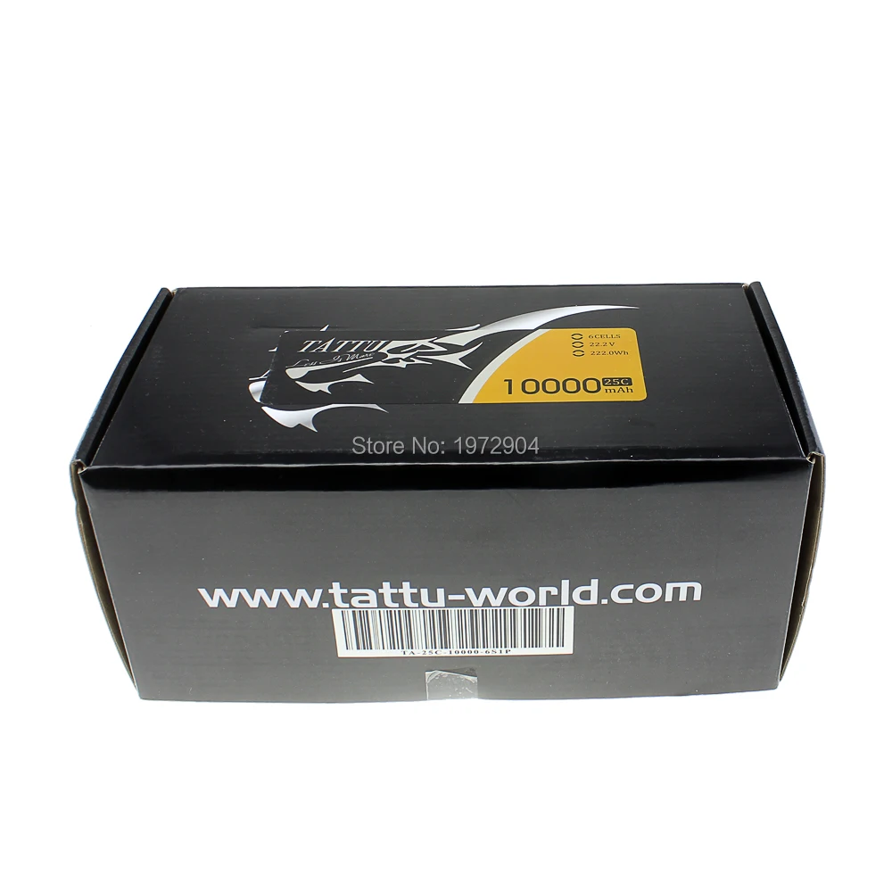 Lipo аккумулятор TATTU 6S 10000 мАч 22 2 в 25C с разъемом XT90 для радиоуправляемого дрона |