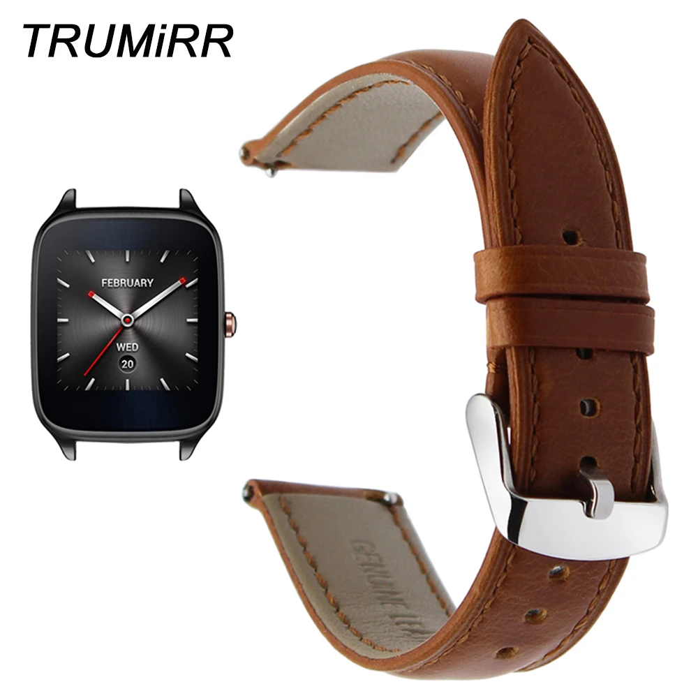Ремешок из натуральной кожи для Asus ZenWatch 1 2 Men быстросъемный браслет LG G Watch Urbane W150