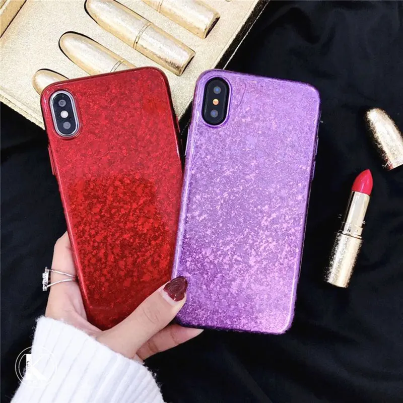 Чехол для телефона Boucho Bling Shining Powder с блестками iphone X чехлы Apple 6 6s 7 8 Plus простая
