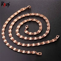 kpop accessories goldsilverblack color chain necklaces bracelets set for men high quality jewelry necklace sets man gift s2517