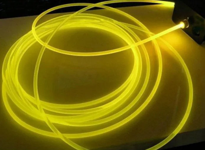 

100mX Wholesale side glow PMMA fiber optic cable diameter 2/3/5/6mm transparent solid core optic cable express free shipping