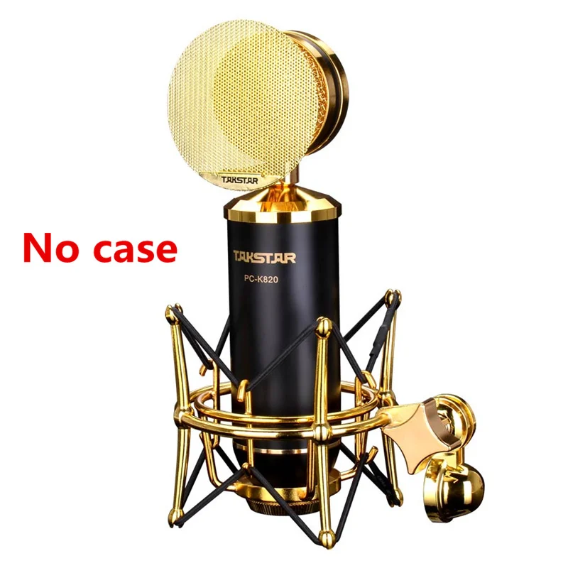 No case Takstar PC-K820/PC K820 бортовой адрес Запись микрофон для профессиональных студий сценические выступления инструменты - Цвет: No case