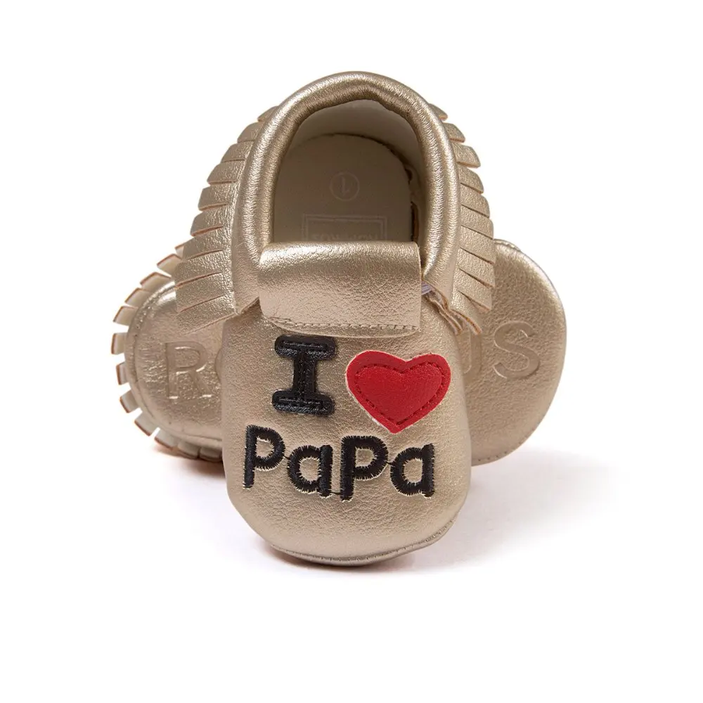 Fashion Baby girl Fringe toddler girls shoes love mama papa moccasins chaussure bebes fille zapatos nina for 0-18M |