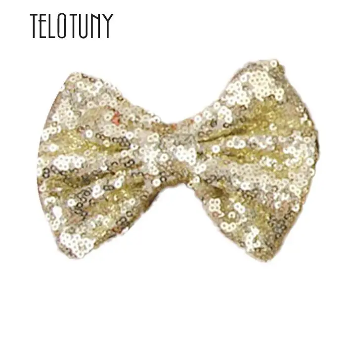 TELOTUNY New Children Sequin Barrettes Cute Baby Girl Big Bow Hair Accessories cute hairclips S3MAR15 | Детская одежда и обувь