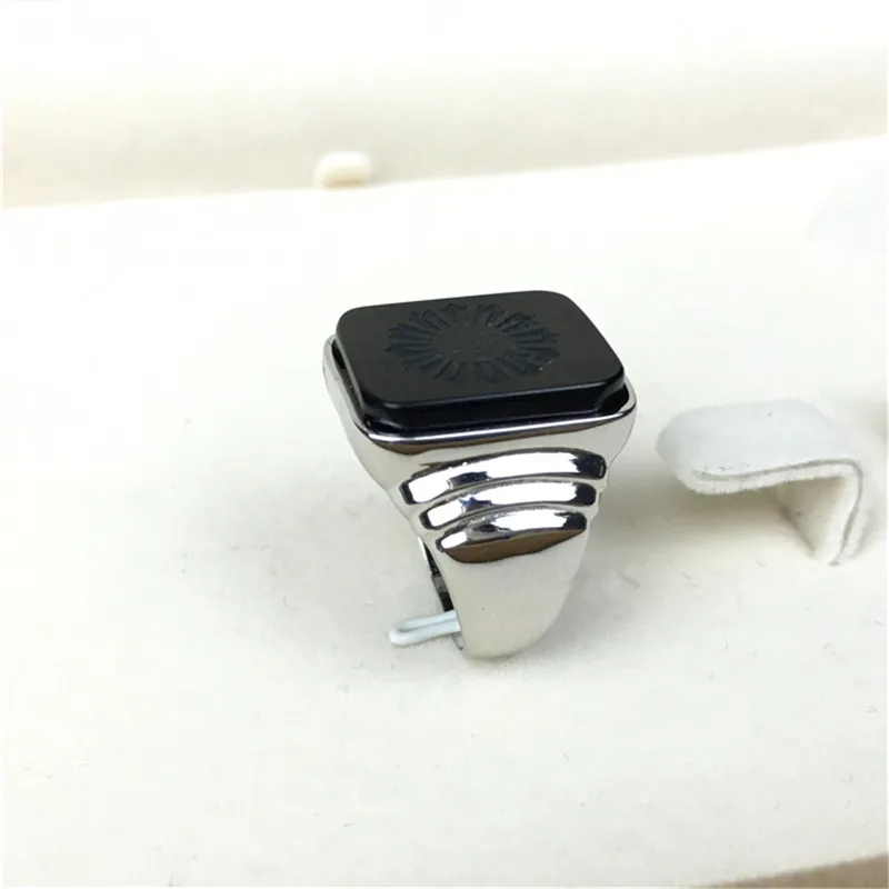 High Quality Men's Ring - The Great Gatsby Black Onyx Ring for Men's Jewelry - Silver Color Charm Ring image 5