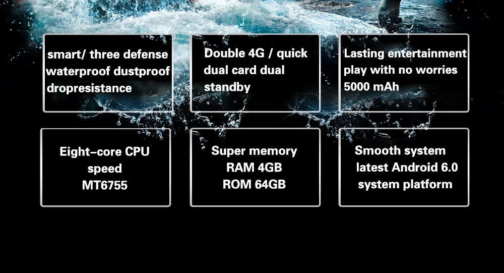 SERVO смартфон 4," MTK6755 Восьмиядерный rom 64 Гб 4G LTE 13 МП 5000 мАч поддержка мобильного телефона Беспроводная рация IP68