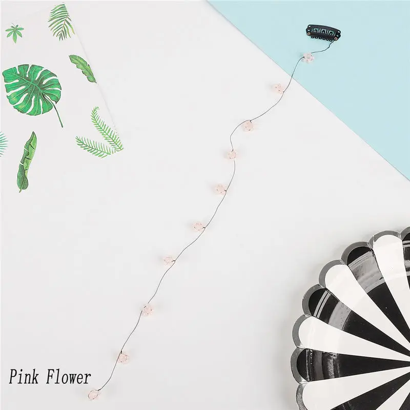 Pink flower 30cm Украшение для волос повязка для головы повязки на голову цепочка с кисточками Висячие заколки для волос голова кусок женщины девушки голова прикрепление к волосам ювелирные изделия - Окраска металла: Pink flower 30cm