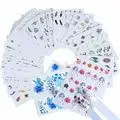 40 STZ stickers 1 Набор наклеек для ногтей, летний красочный дизайн, переводные наклейки для воды, наборы цветов/перьев, декор для ногтей, красивые Советы, Прямая поставка - Цвет: 40 STZ stickers