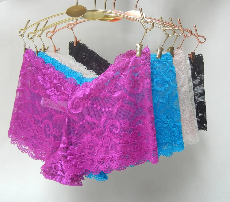 random color AQ246 сексуальные кружевные женские трусики, дамское нижнее белье больших размеров, бесшовное белье, прозрачные трусы - Цвет: random color