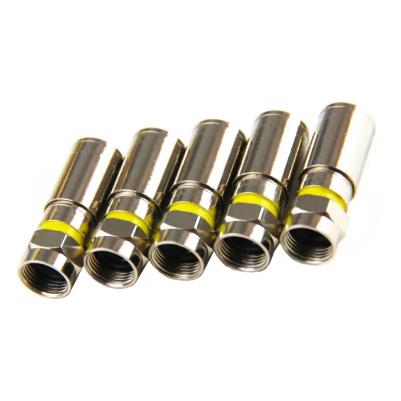 10 шт. RG6 Полная Меди Лучших F-Type Waterproof Connector для LNB/Спутниковый Ресивер/DiSEqC