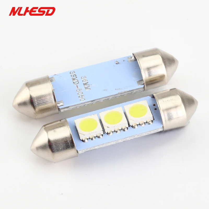 

100x яркий белый светодиод автомобилей C5W 5050 3 Smd 3Smd 31 мм 36 мм/39 мм/41 мм Dc 12v гирлянда для внутреннего купола Бесплатная светильник лампа сигнал п...