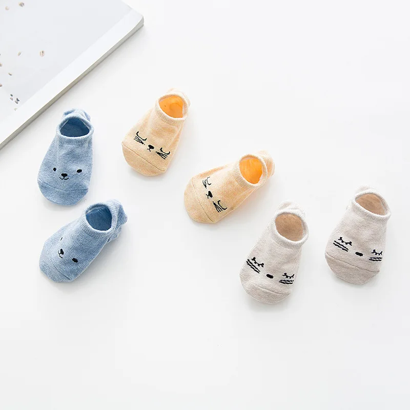 2017 Детские Короткие Носки с рисунком для девочек и мальчиков противоскользящие