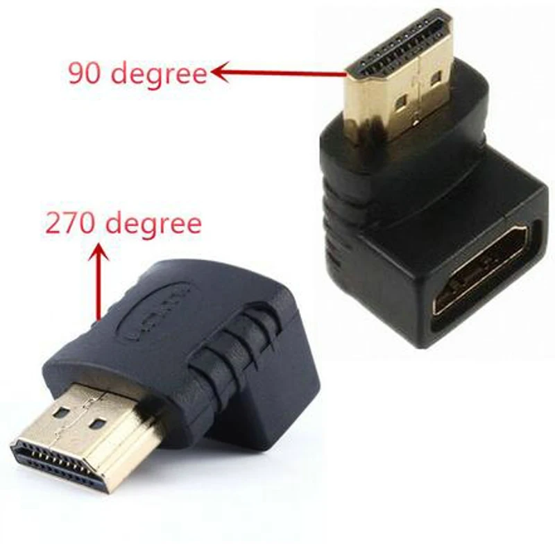 2018 HDMI папа к Женский Кабель адаптер преобразователь удлинитель угол 90 градусов 270