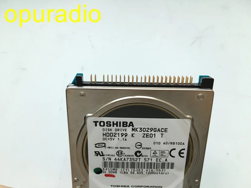 Оригинальный диск MK3029GAC жесткий 30GB HDD2198 DC + 5V 1.1A 8455MB для chrysler HDD alpine car navigaiton аудио