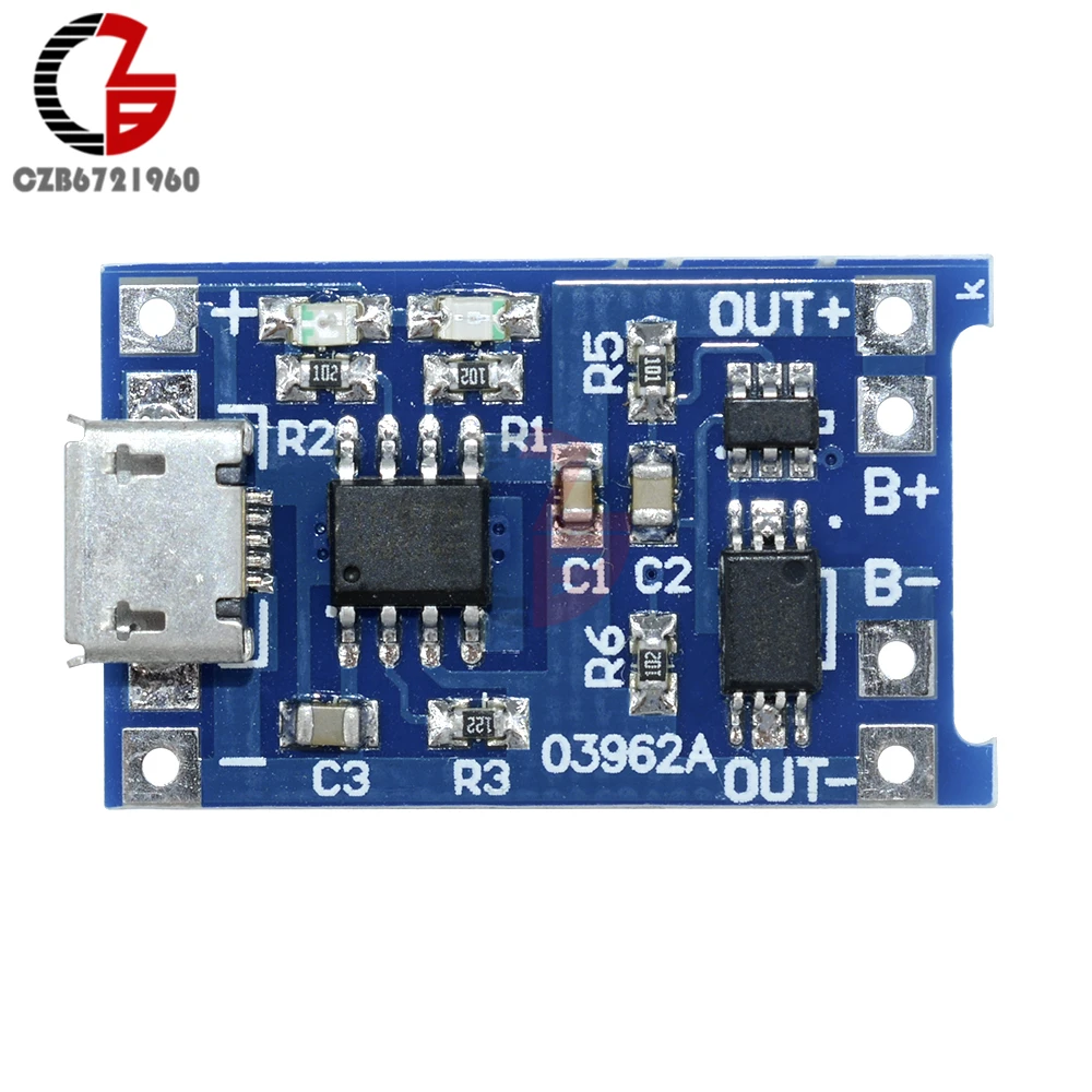 DC 5V 18650 TP4056 литиевая батарея зарядный Модуль Защитная плата с микро usb микрофоном