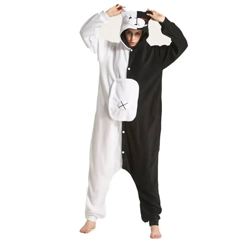 Kigurumi Пижама с животными Kumamon для взрослых и подростков женская пижама забавная