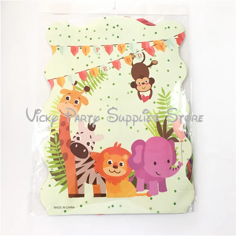 Мультфильм Вечеринка зоопарк бумага пината Baby Shower животные Джунгли Тема День