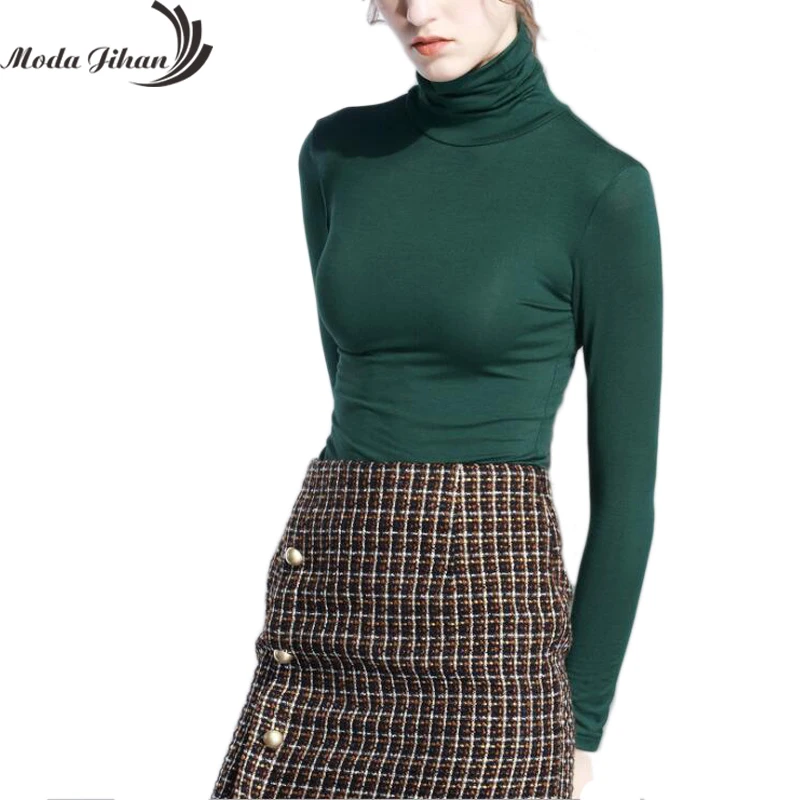 Moda Jihan женские рубашки с длинным рукавом в сложенном виде стройнящие топы высоким