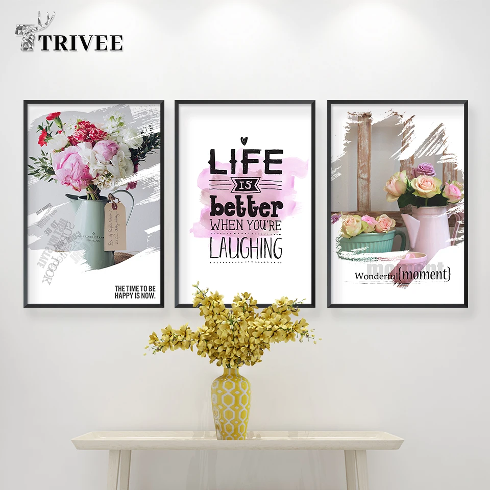 Wonderful Moment Flowers Wall Canvas Art Posters And Prints Multicolored Floral Picture For Living Room Wedding Decor | Дом и сад