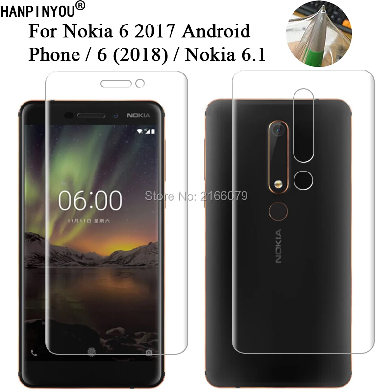 Для Nokia 6 1/6 (2018) 2nd Nokia6 мягкая ТПУ Передняя Задняя полная защита экрана прозрачная