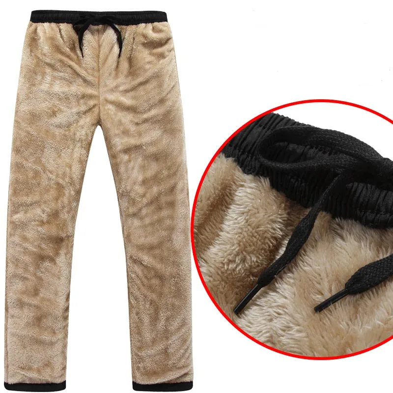 Новые зимние двухслойные плотные мужские брюки-карго Теплые Мешковатые
