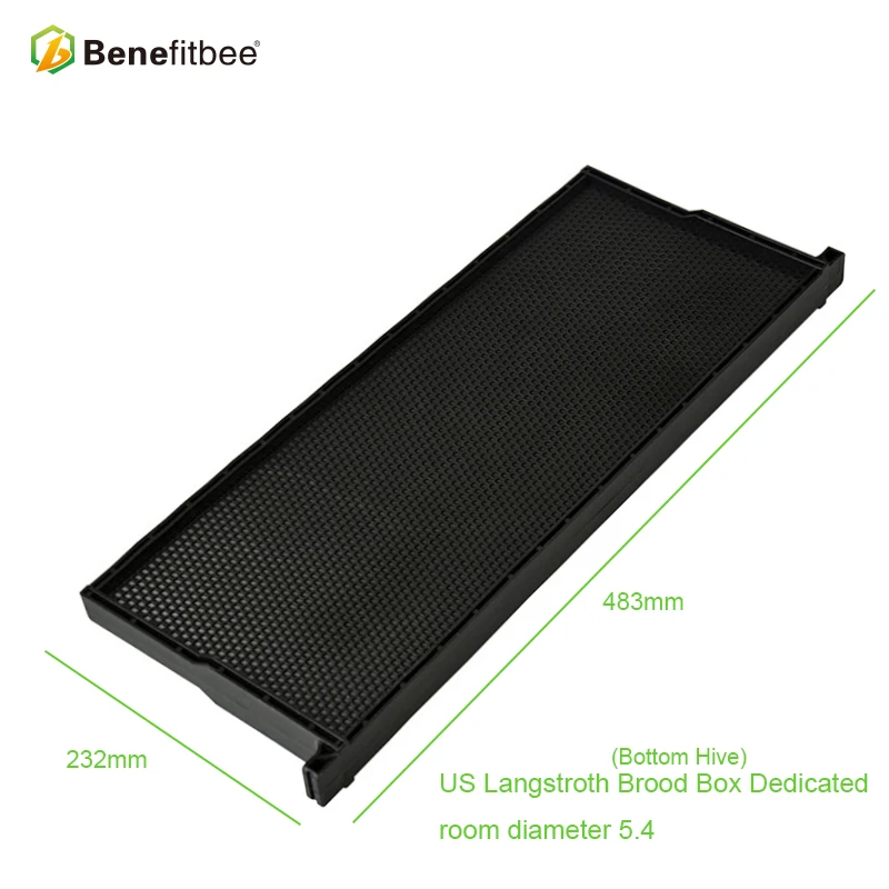 Benefitbee 10 шт. Пчеловодство рассеивает коробка Нижняя Hive с сопротивлением, Langstroth 483*232 мм Пчеловодство оборудование Пластик рамка с вощины