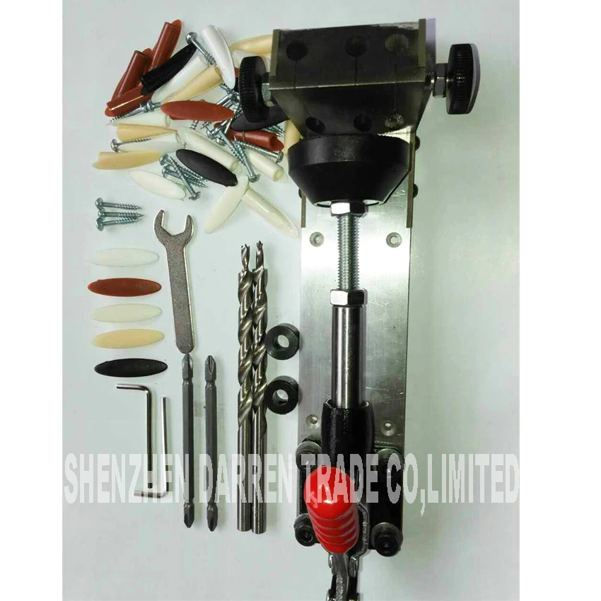 

Pocket Hole Jig Kit Moulds Steel and Heat Treatment With 9mm Step Drill Bit and Depth Stop Collar, screws and Plastic caps