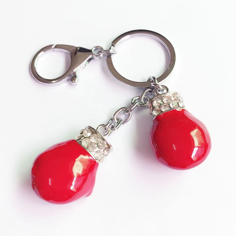 Брелок брелок на рюкзак Новые боксерские перчатки брелки мужские твердые сплавы