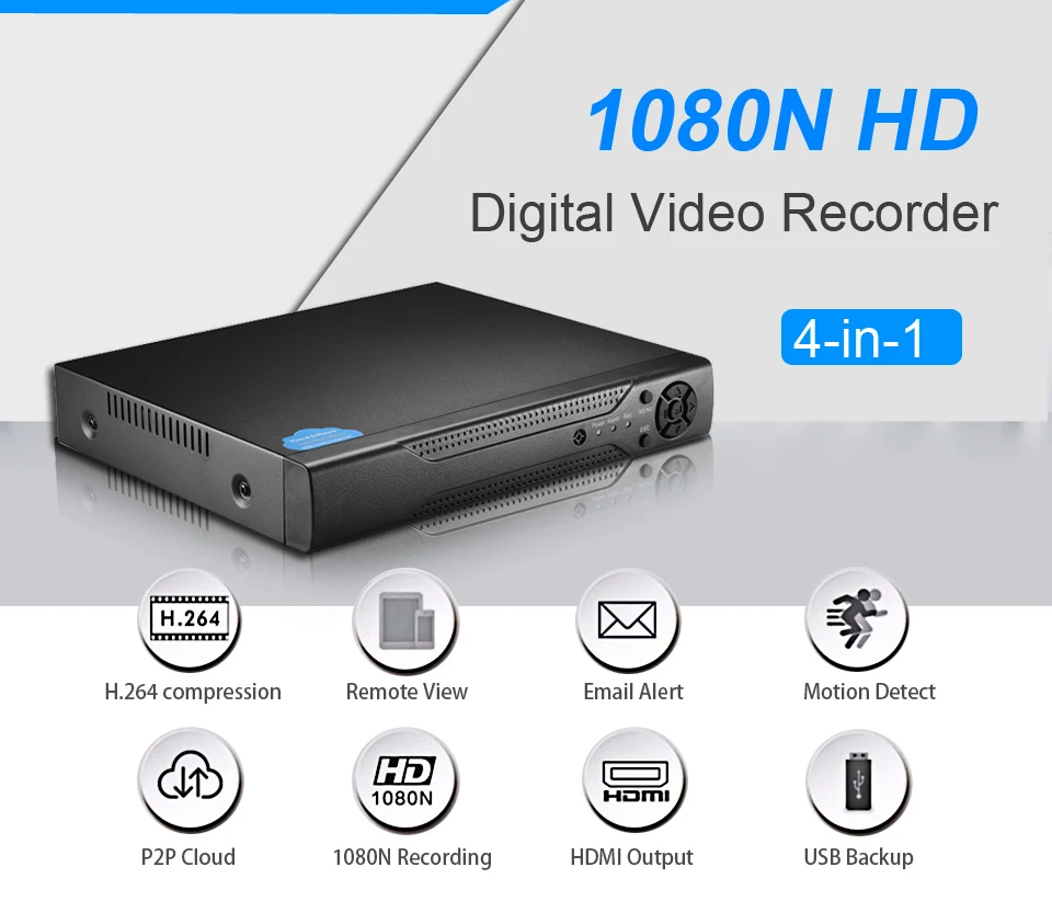 AHDM DVR 4-канальный 8-канальный AHDNH CCTV AHD DVR, цифровые гибридные видеорегистраторы/1080 P NVR 4in1 видео Регистраторы для аналоговая камера высокого разрешения Камера IP Камера аналоговые Камера