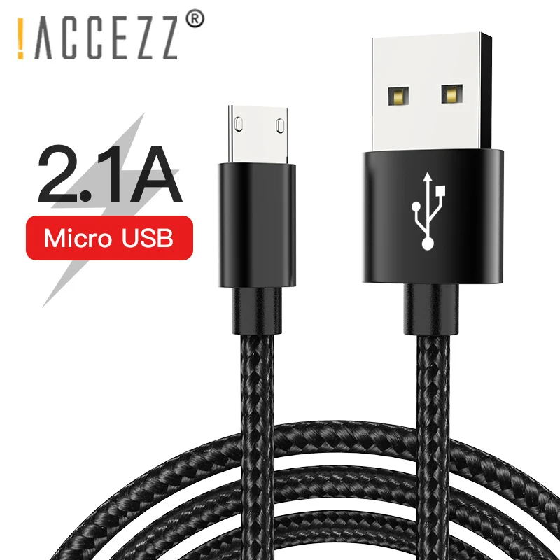 

!ACCEZZ Micro USB Charging Cable For Huawei Xiaomi Lenovo HTC Data Line Phone Charger Cables For Samsung Redmi LG 1M Charge Cord