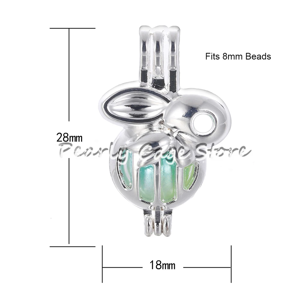5 шт. Серебряный слон кролик жемчужная клетка медальон эфирное масло диффузор