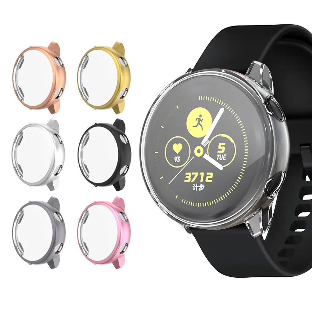 Чехол для часов Samsung galaxy Watch active силиконовый чехол бампер с полным покрытием