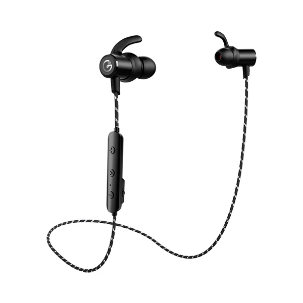 Black Gево GV-18BT наушники беспроводные для телефона IPX7 Водонепроницаемый Bluetooth 5.0 стерео наушники с микрофоном громкой связи Bluetooth наушники для телефона Спортивная наушники беспроводные спорт iphone для айфона - Цвет: Black