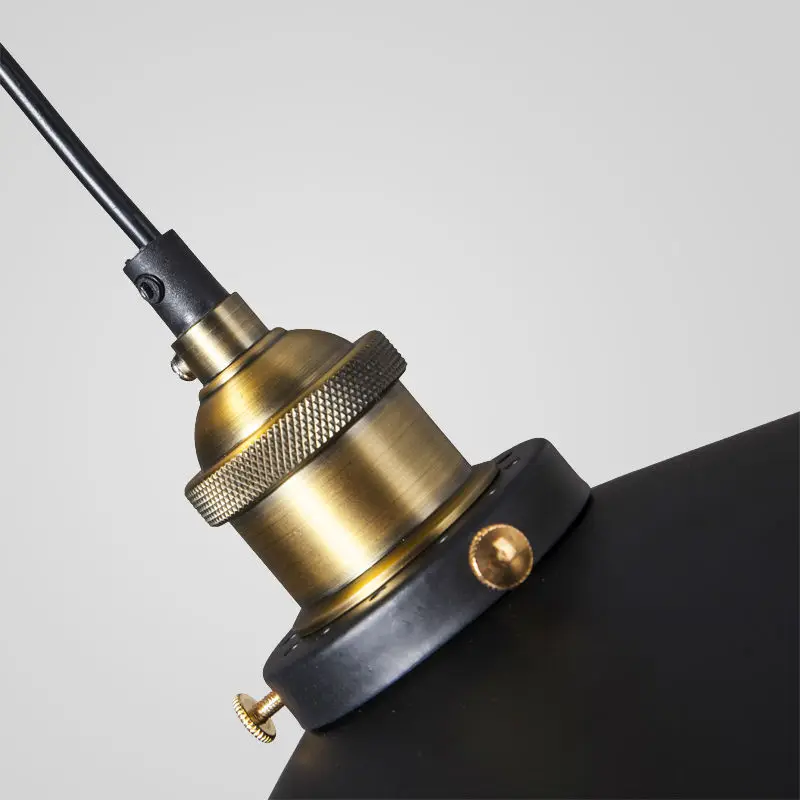 Loft northern American industrial country warehouse creative arts restoring ancient ways single head black dress droplight 22cm | Освещение