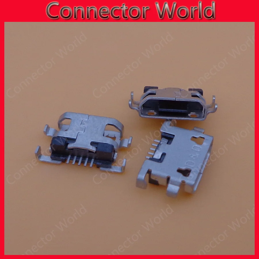 100 шт. мини микро USB разъем для зарядки питания запасные части ZTE V815W Для lenovo A798T A590
