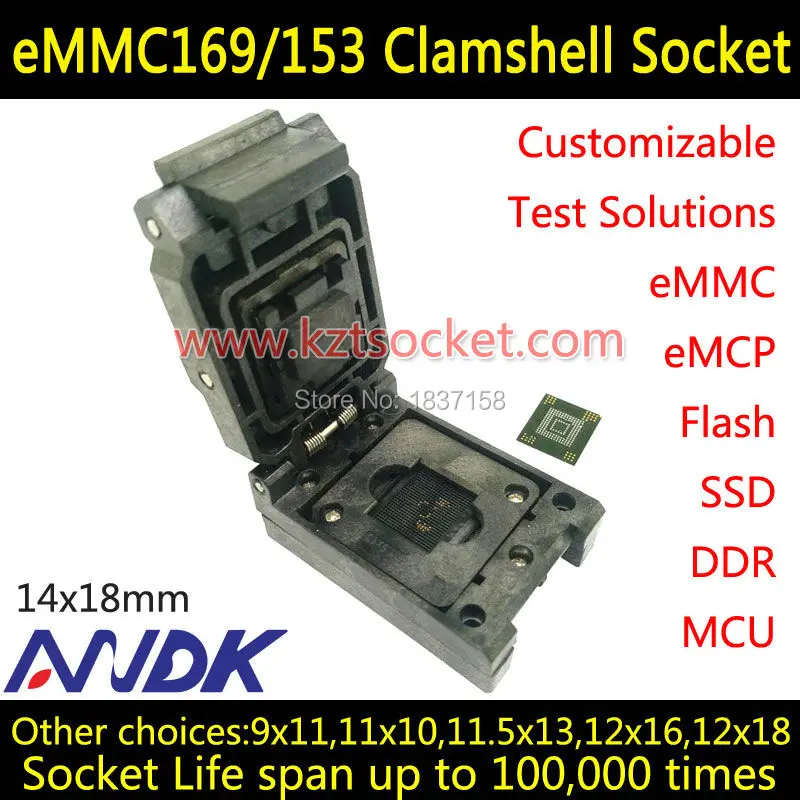 EMMC socket 14x18 тест и запись для eMMC programmer adapter reader BGA169 BGA153 Sgl|socket test|socket adaptersockets |