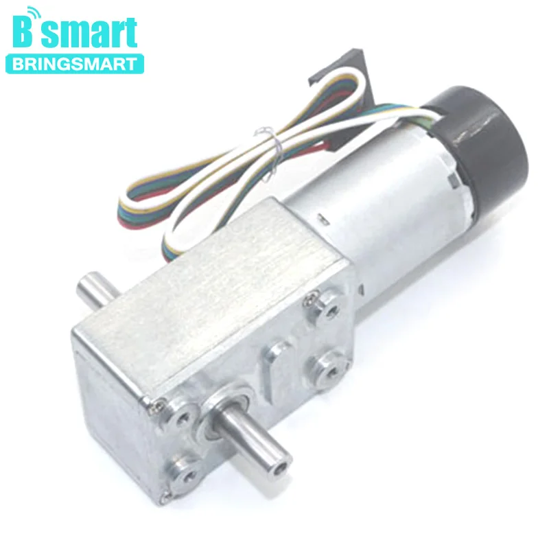Bringsmart JGY 370S мотор кодер червячный DC Зубчатый редуктор 6 ~ 12 В низкая скорость Холла