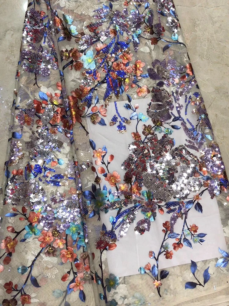 GLace 1Y/лот 2style ткань с блестками вышивка ажурная ткань Африканская кружевная ткань для платья свадебное кружевное украшение TX982