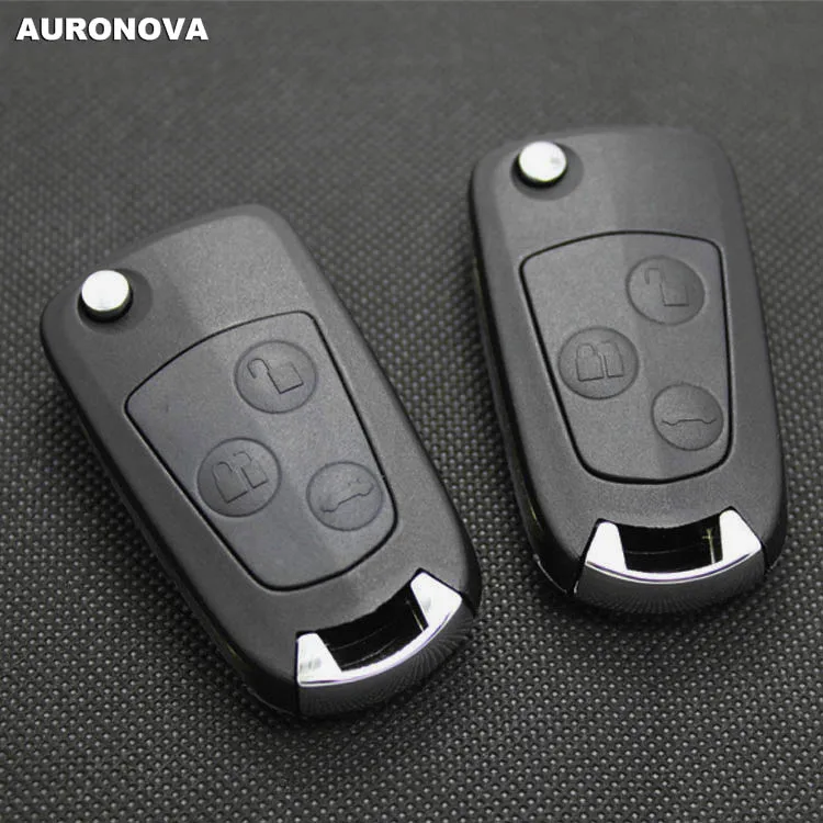 Auronva новый обновленный складной чехол для ключей Ford Mondeo FO21 3 черные кнопки
