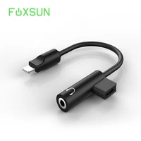 foxsun 2 in 1 for lightning to 3 5mm headphone jack adapter and charger for iphone 77 plus iphone 88 plus iphone x 10